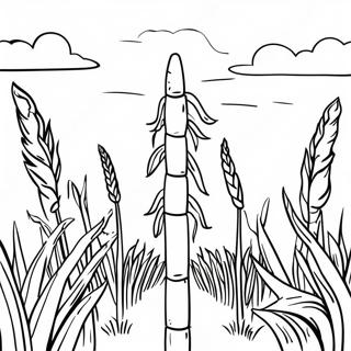 Tall Cornstalks In A Field Coloring Page 34693-28895