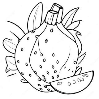 Dragon Fruit Coloring Page 34702-28898