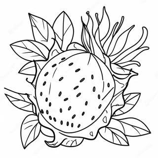 Dragon Fruit Coloring Page 34702-28899