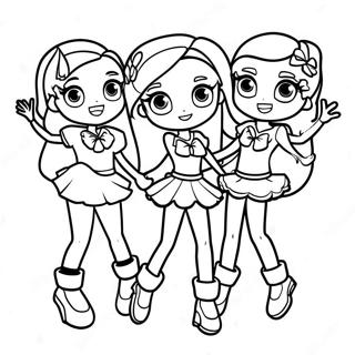 Lolirock Characters Dancing Coloring Page 34713-28911