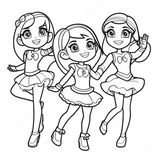 Lolirock Characters Dancing Coloring Page 34713-28912