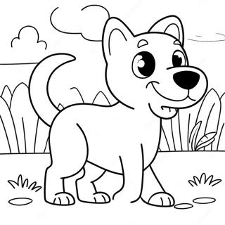 Max The Dog Playing Fetch Coloring Page 34733-28926