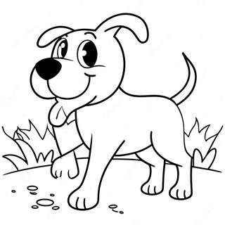 Max The Dog Playing Fetch Coloring Page 34733-28928