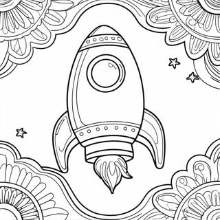 Detailed Space Rocket Coloring Page 34743-28933