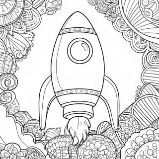 Detailed Space Rocket Coloring Page 34743-28934