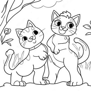 Mates Warrior Cats In Battle Coloring Page 34753-28943