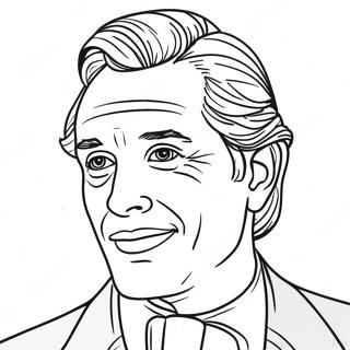 Famous Actor Portrait Coloring Page 34763-28950