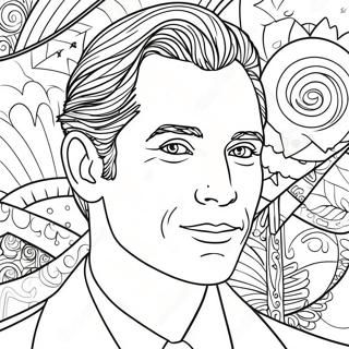 Famous Actor Portrait Coloring Page 34763-28952