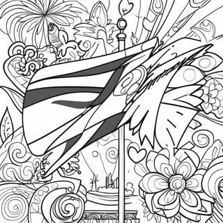 Vibrant Kenya Flag Coloring Page 34773-28958