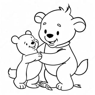 Playful Christopher Robin With Pooh Coloring Page 34783-28966