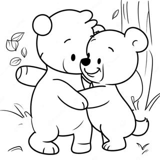 Playful Christopher Robin With Pooh Coloring Page 34783-28968