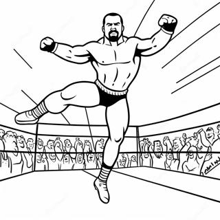 Wwe Wrestler Jumping On Opponent Coloring Page 34823-28997