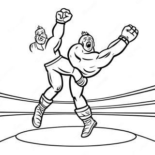 Wwe Wrestler Jumping On Opponent Coloring Page 34823-28998