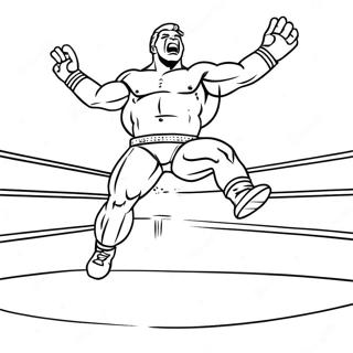 Wwe Wrestler Jumping On Opponent Coloring Page 34823-28999