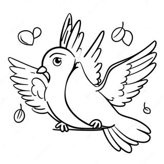 Colorful Pentecost Doves Coloring Page 34864-29021