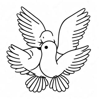 Colorful Pentecost Doves Coloring Page 34864-29024