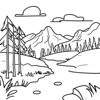 Montana Landscape Coloring Page 34883-29034