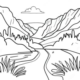 Montana Landscape Coloring Page 34883-29036