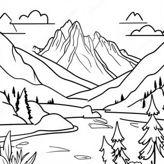 Majestic Mountains Of Montana Coloring Page 34884-29037