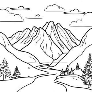 Majestic Mountains Of Montana Coloring Page 34884-29039