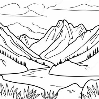 Majestic Mountains Of Montana Coloring Page 34884-29040