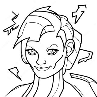 Frankie Stein With Lightning Bolts Coloring Page 34894-29046