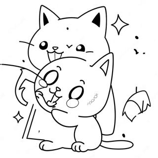 Cute Cat Pokemon Playing Coloring Page 34904-29056