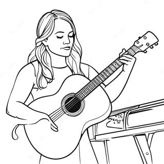 Lainey Wilson In Concert Coloring Page 34934-29079