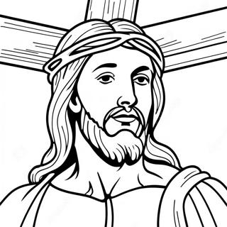 Jesus On The Cross Coloring Page 34943-29082