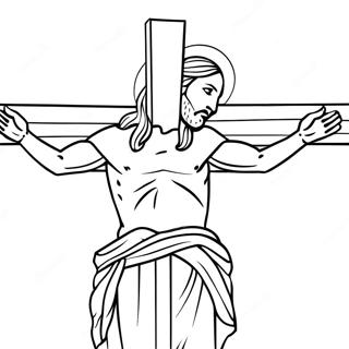 Jesus On The Cross Coloring Page 34943-29084