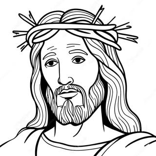 Jesus With Crown Of Thorns Coloring Page 34944-29085