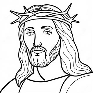 Jesus With Crown Of Thorns Coloring Page 34944-29086