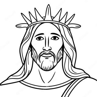 Jesus With Crown Of Thorns Coloring Page 34944-29088