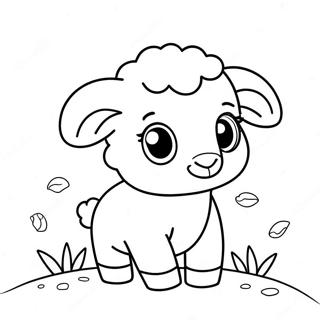 Cute Baby Sheep Coloring Page 3500-2845