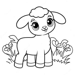 Cute Baby Sheep Coloring Page 3500-2846