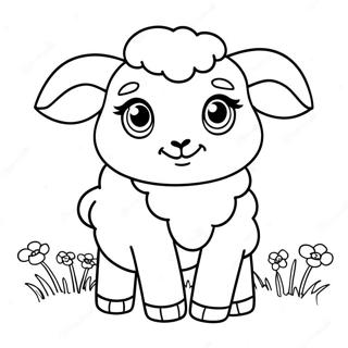 Cute Baby Sheep Coloring Page 3500-2847