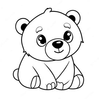 Adorable Polar Bear Cub Coloring Page 35014-29147