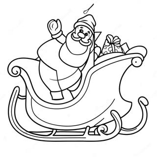 Santa's Sleigh Coloring Pages