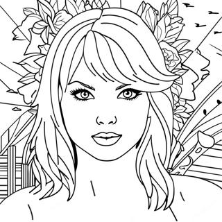 Taylor Swift Reputation Coloring Pages