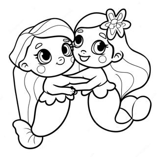 Ariel And Melody Coloring Page 35103-29214