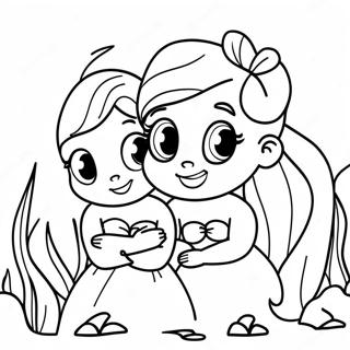 Ariel And Melody Coloring Page 35103-29215