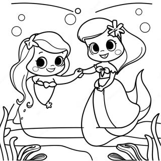 Ariel And Melody Coloring Page 35103-29216