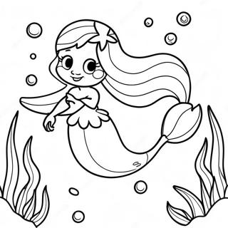 Ariel Underwater Adventure Coloring Page 35104-29219