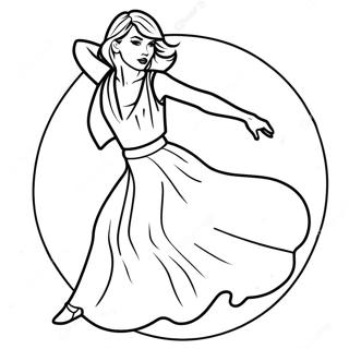 Taylor Swift In Dramatic Pose Coloring Page 3510-2853