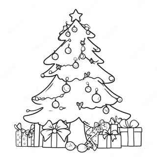 Festive Christmas Tree Coloring Page 35124-29233