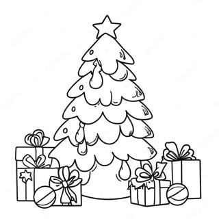 Festive Christmas Tree Coloring Page 35124-29234