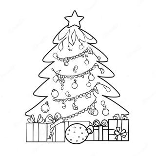 Festive Christmas Tree Coloring Page 35124-29236