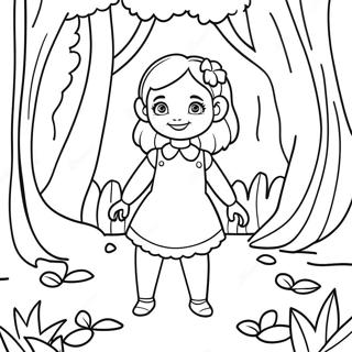 Lucy In A Magical Forest Coloring Page 35144-29249