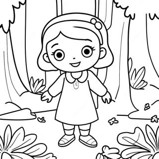 Lucy In A Magical Forest Coloring Page 35144-29250