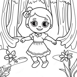 Lucy In A Magical Forest Coloring Page 35144-29251